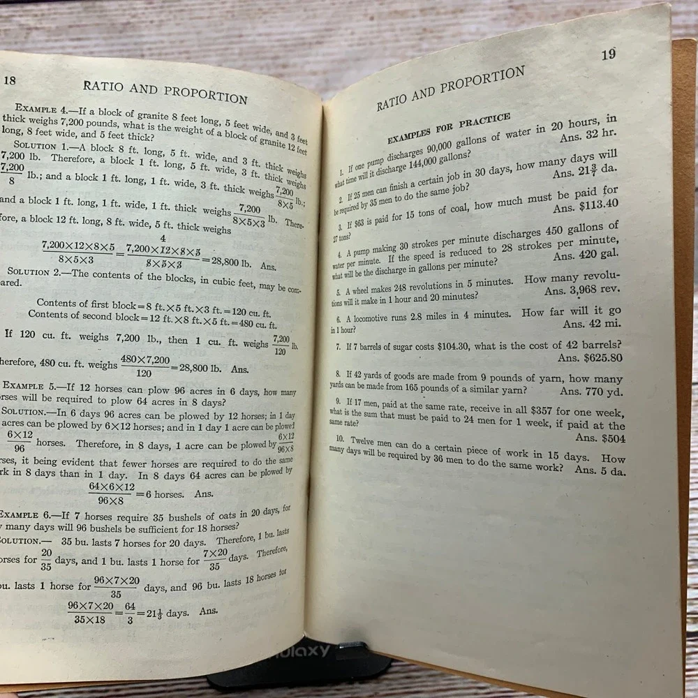 1945 Edition Ratio and‎ Proportion International Correspondence Schools Textbook